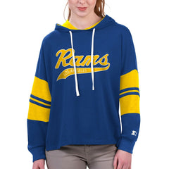 Los Angeles Rams Starter Women's Bump And Run Long Sleeve Hoodie T-Shirt Royal - NFL