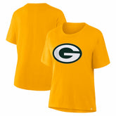 Green Bay Packers Women's Essential Legacy T-Shirt Gold - Fanatics