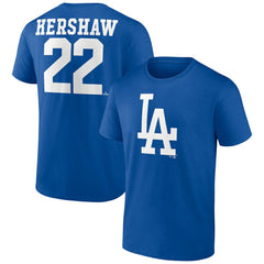Clayton Kershaw Los Angeles Dodgers Player Icon Name & Number T-Shirt Clearance