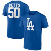 Mookie Betts Los Angeles Dodgers Player Icon Name & Number T-Shirt discount