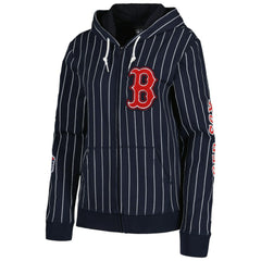 Boston Red Sox New Era Women's Pinstripe Tri-Blend Full-Zip Jacket for sale