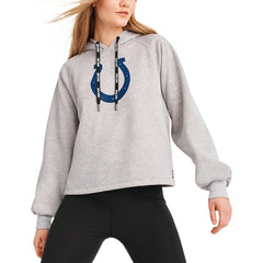 Indianapolis Colts DKNY Sport Women's Debbie Dolman Raglan Pullover Hoodie Heather Gray - NFL