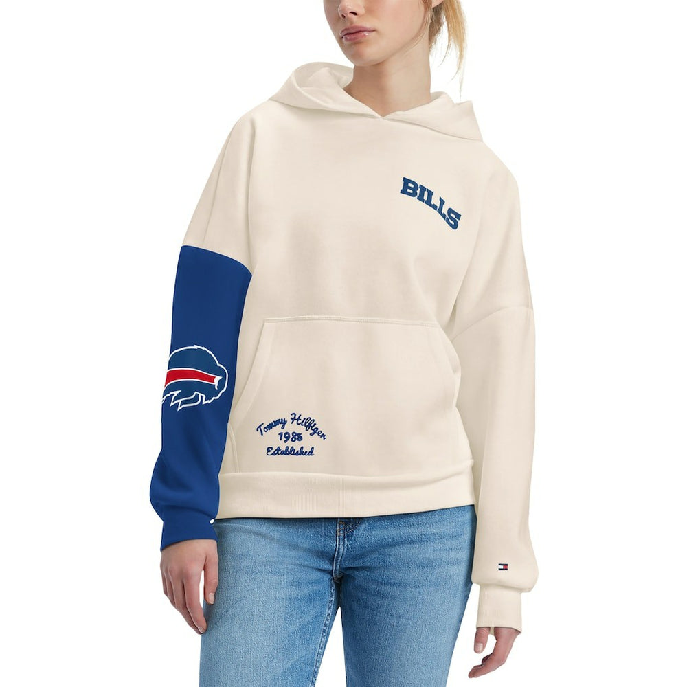 Buffalo Bills Tommy Hilfiger Women's Harriet Pullover Hoodie Cream/Royal - NFL