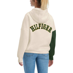 Green Bay Packers Tommy Hilfiger Women's Harriet Pullover Hoodie Cream/Green - NFL