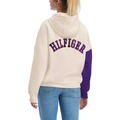 Minnesota Vikings Tommy Hilfiger Women's Harriet Pullover Hoodie Cream/Purple - NFL