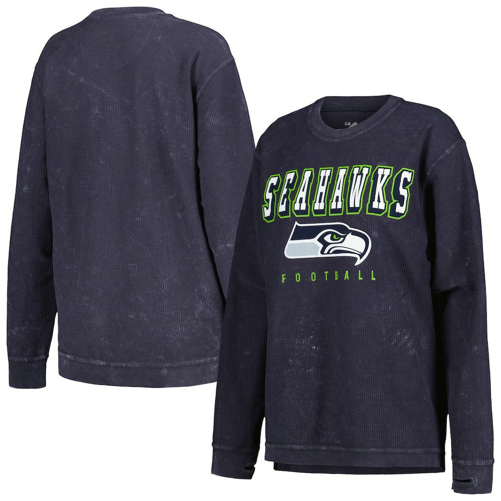 Seattle Seahawks G-III 4Her by Carl Banks Women's Comfy Cord Pullover Sweatshirt College Navy - NFL