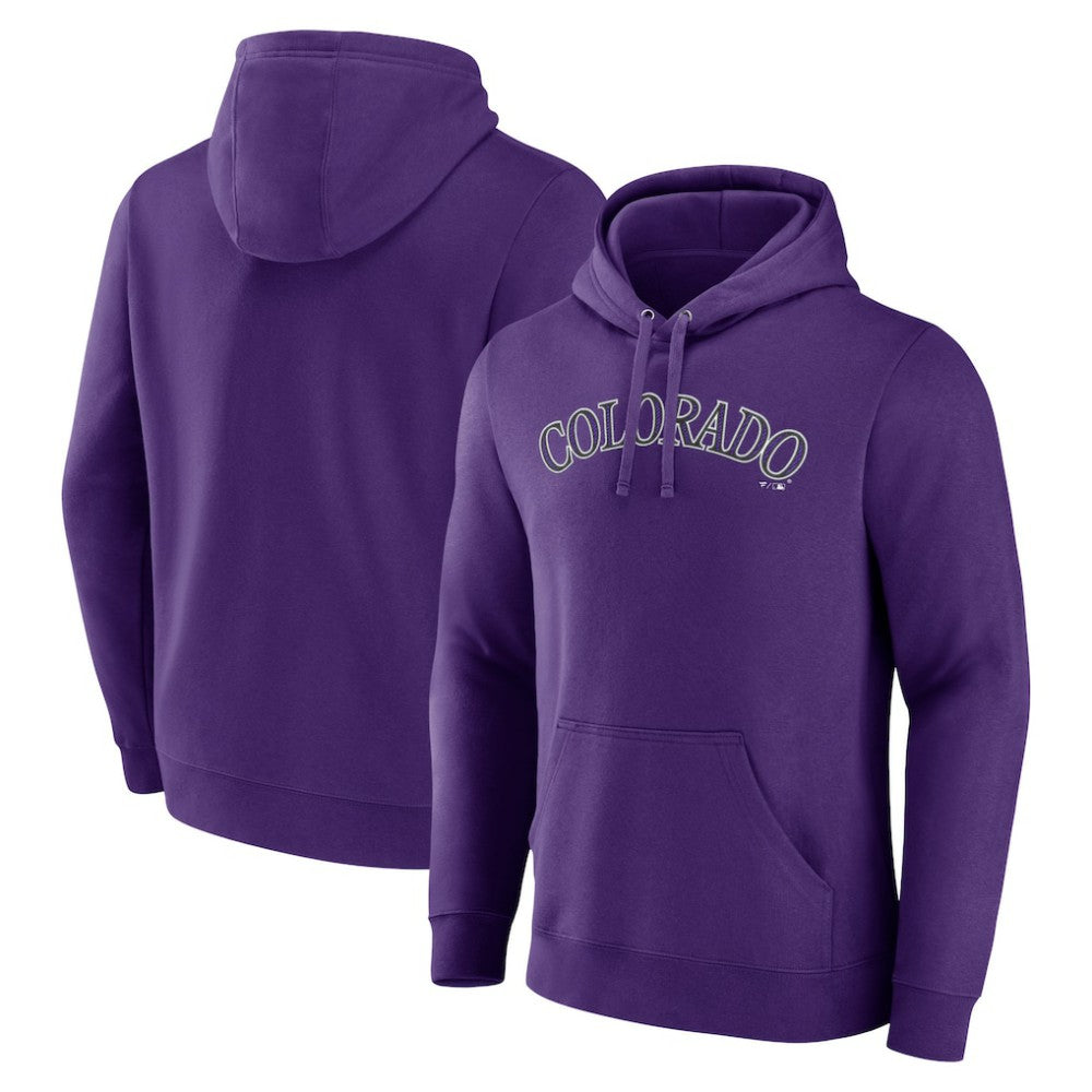 Colorado Rockies Official Wordmark Pullover Hoodie Lifestyle