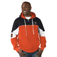 Philadelphia Flyers - Starter Power Forward Full-Zip Hoodie Black/Orange