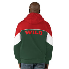 Minnesota Wild - Starter Power Forward Full-Zip Hoodie Green/Red