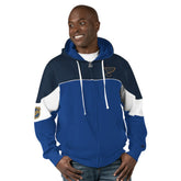 St. Louis Blues - Starter Power Forward Full-Zip Hoodie Blue/Navy