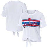 Colorado Avalanche - WEAR by Erin Andrews Women's Front Knot T-Shirt White