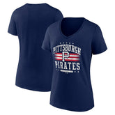 Pittsburgh Pirates Women's Americana Team V-Neck T-Shirt discount