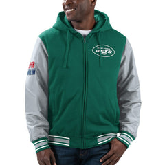 New York Jets G-III Sports by Carl Banks Player Option Full-Zip Hoodie Green/Gray - NFL