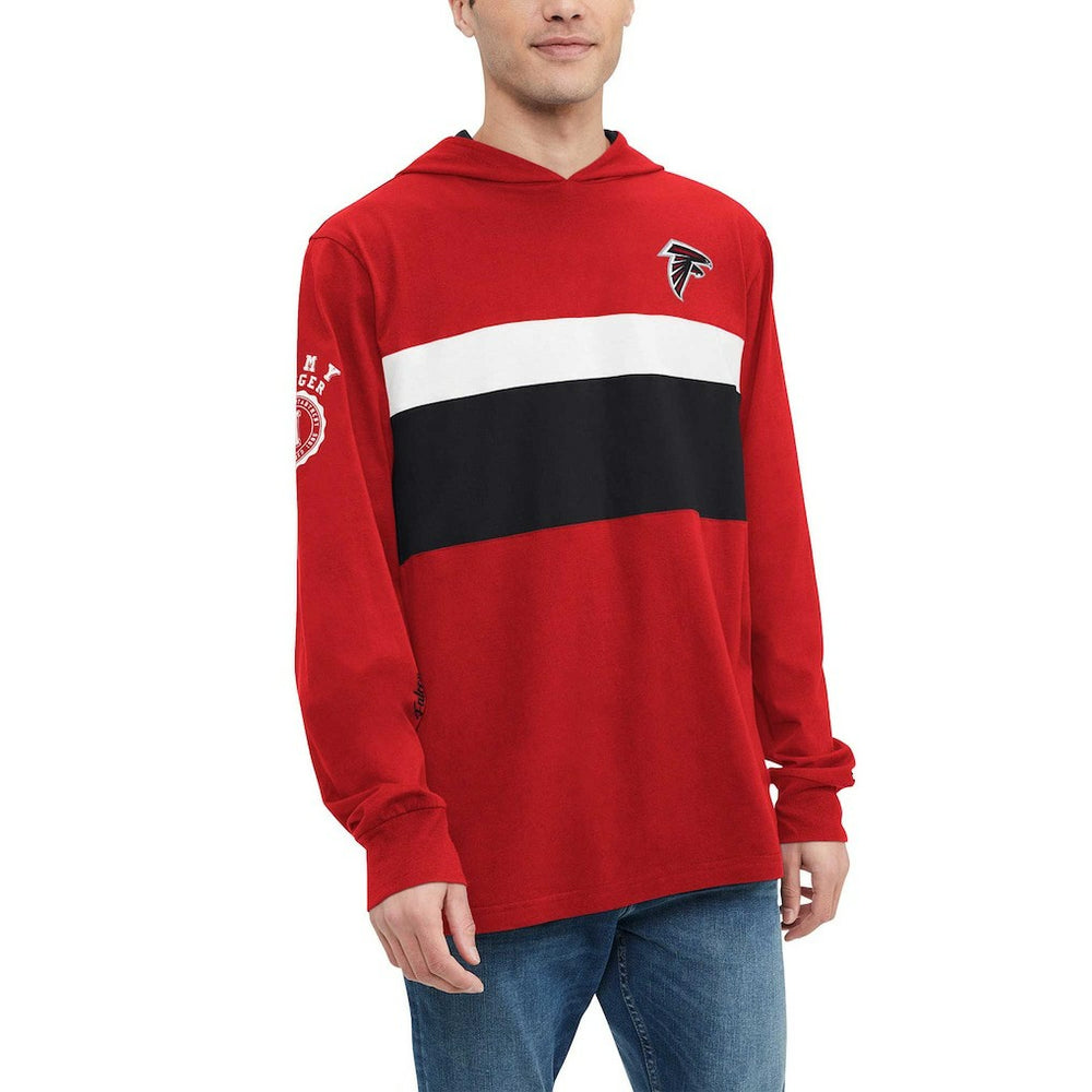 Atlanta Falcons Tommy Hilfiger Morgan Long Sleeve Hoodie T-Shirt Red - NFL