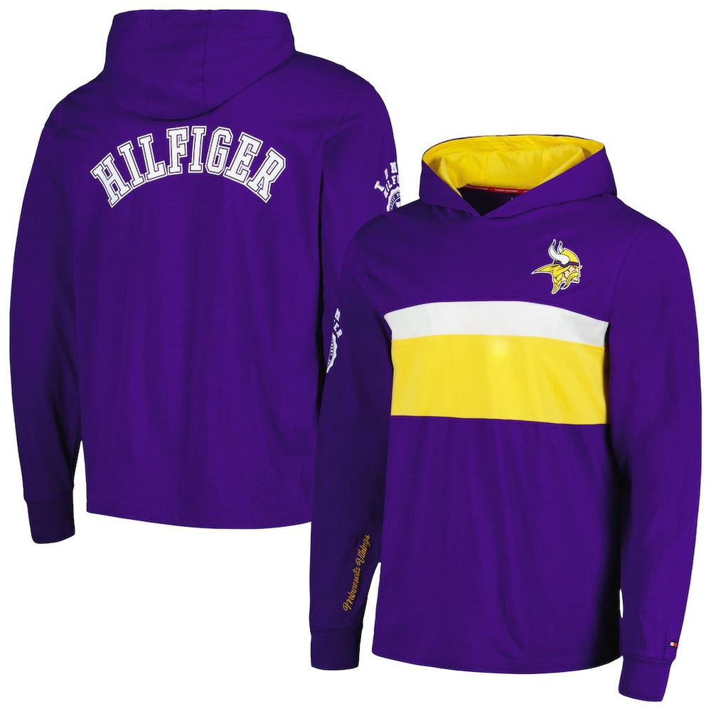 Minnesota Vikings Tommy Hilfiger Morgan Long Sleeve Hoodie T-Shirt Purple - NFL