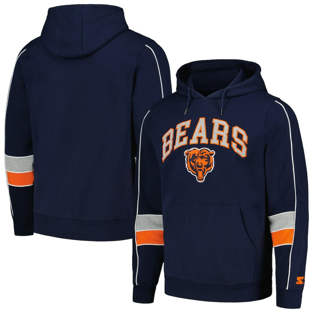 Chicago Bears Starter Captain Pullover Hoodie Navy - NFL