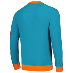 Miami Dolphins Tommy Hilfiger Reese Raglan Tri-Blend Pullover Sweatshirt Aqua - NFL