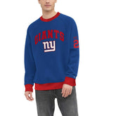 New York Giants Tommy Hilfiger Reese Raglan Tri-Blend Pullover Sweatshirt Royal - NFL