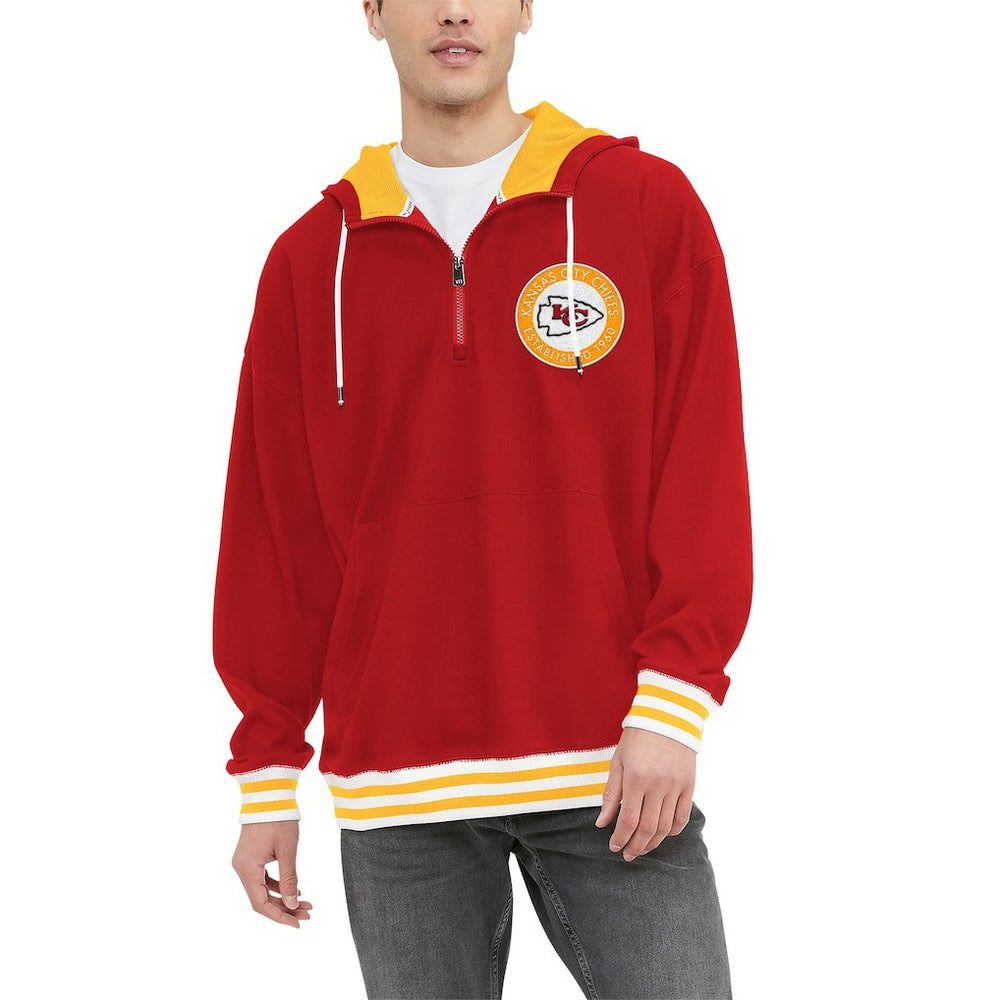 Kansas City Chiefs Tommy Hilfiger Aaron Quarter-Zip Hoodie Red - NFL