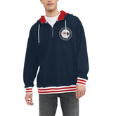 New England Patriots Tommy Hilfiger Aaron Quarter-Zip Hoodie Navy - NFL