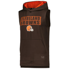 Cleveland Browns MSX by Michael Strahan Marathon Sleeveless Pullover Hoodie Brown - NFL