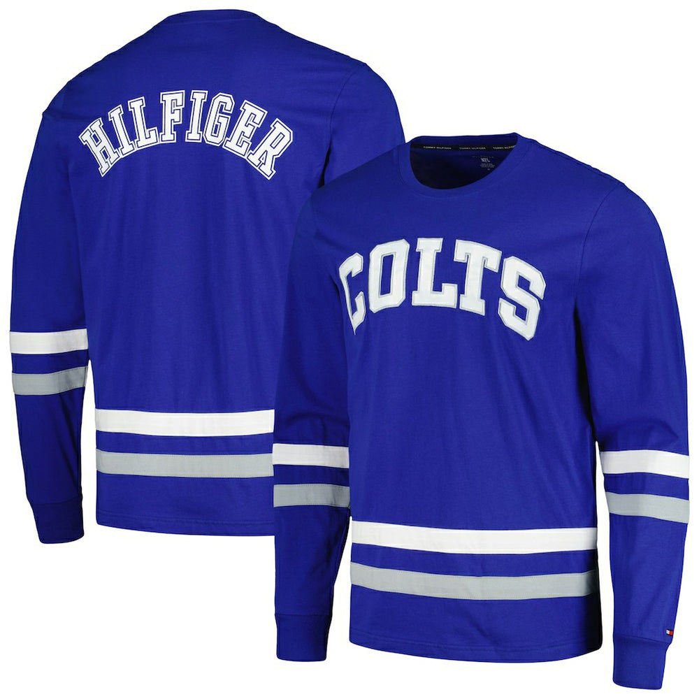 Indianapolis Colts Tommy Hilfiger Nolan Long Sleeve T-Shirt Royal/Gray - NFL