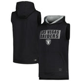 Las Vegas Raiders MSX by Michael Strahan Marathon Sleeveless Pullover Hoodie Black - NFL