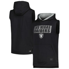 Las Vegas Raiders MSX by Michael Strahan Marathon Sleeveless Pullover Hoodie Black - NFL