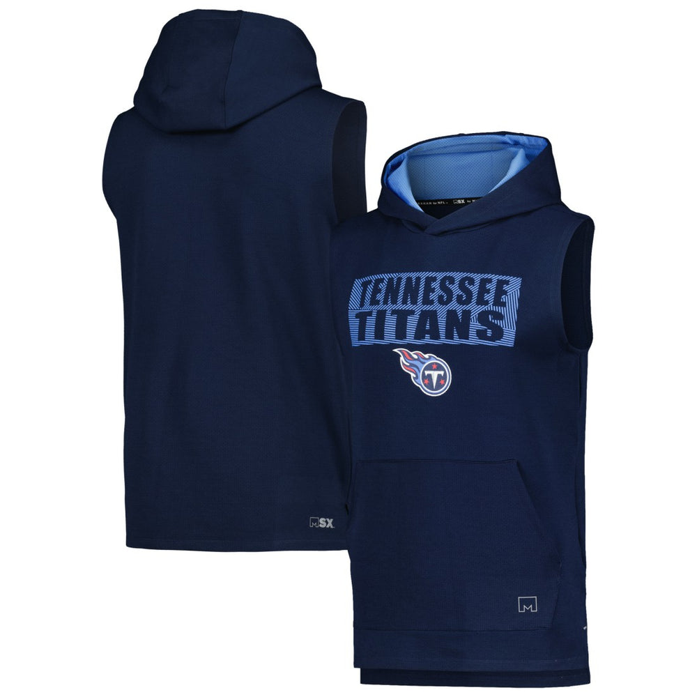 Tennessee Titans MSX by Michael Strahan Marathon Sleeveless Pullover Hoodie Navy - NFL