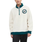 Philadelphia Eagles Tommy Hilfiger Jordan Sherpa Quarter-Zip Sweatshirt Cream - NFL