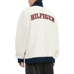 New England Patriots Tommy Hilfiger Jordan Sherpa Quarter-Zip Sweatshirt Cream - NFL