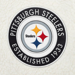 Pittsburgh Steelers Tommy Hilfiger Jordan Sherpa Quarter-Zip Sweatshirt Cream - NFL