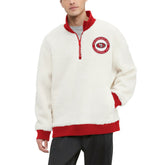 San Francisco 49ers Tommy Hilfiger Jordan Sherpa Quarter-Zip Sweatshirt Cream - NFL