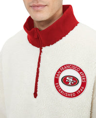 San Francisco 49ers Tommy Hilfiger Jordan Sherpa Quarter-Zip Sweatshirt Cream - NFL