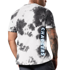 Los Angeles Chargers MSX by Michael Strahan Freestyle Tie-Dye T-Shirt Black - NFL