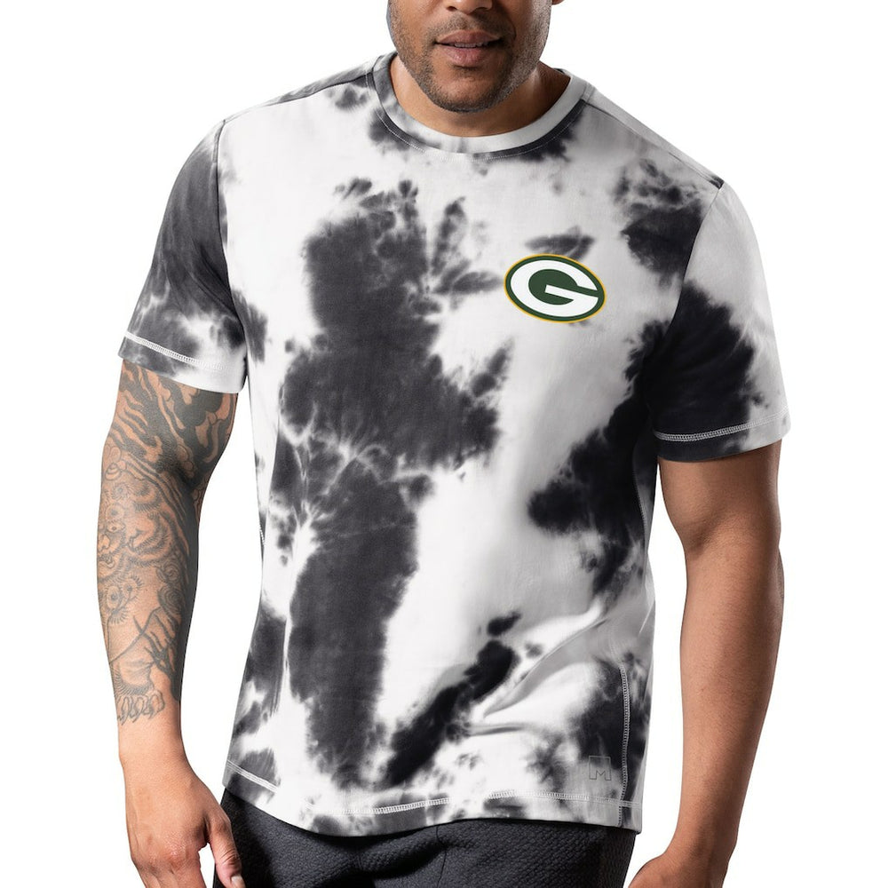 Green Bay Packers MSX by Michael Strahan Freestyle Tie-Dye T-Shirt Black - NFL