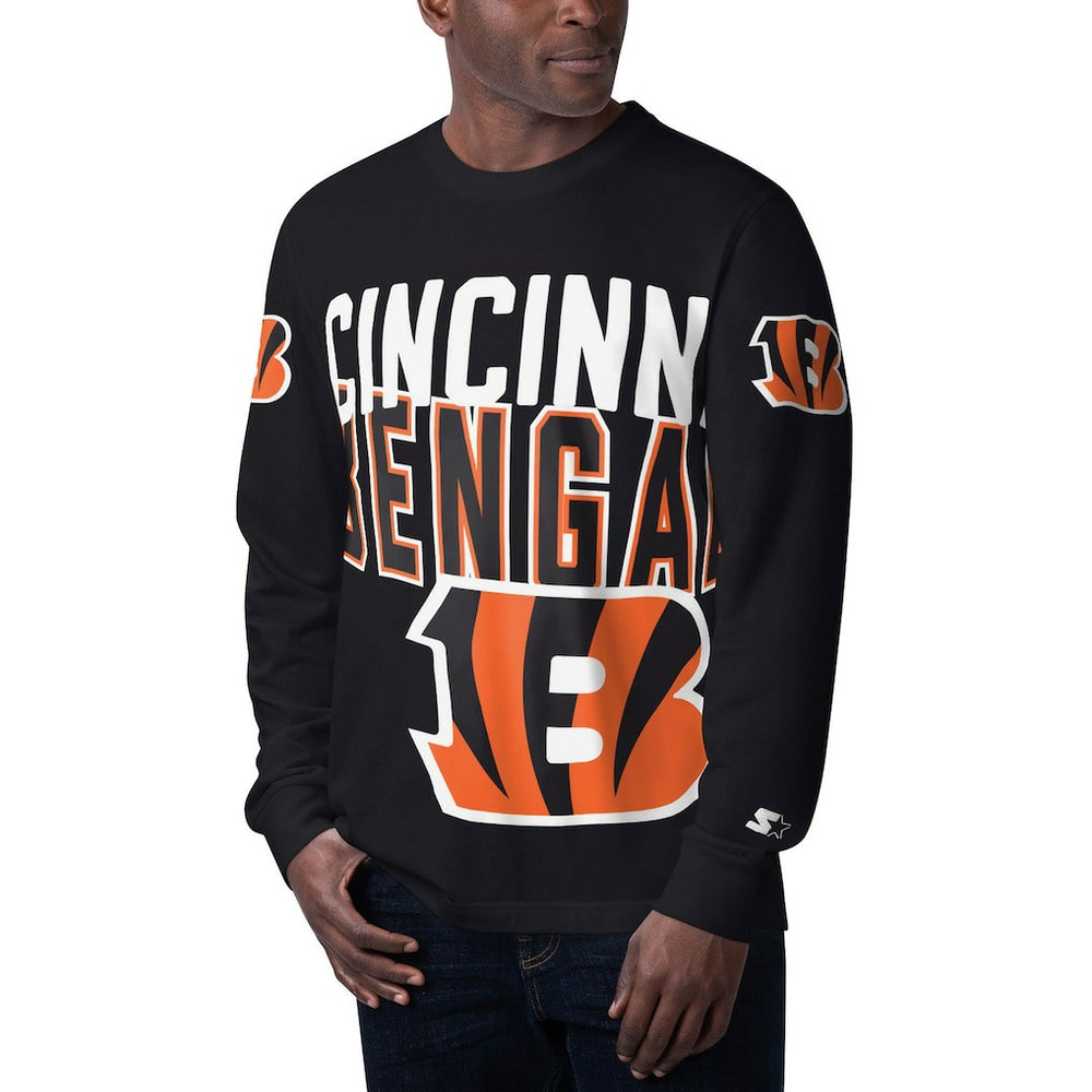 Cincinnati Bengals Starter Clutch Hit Long Sleeve T-Shirt Black - NFL
