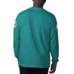 Miami Dolphins Starter Clutch Hit Long Sleeve T-Shirt Aqua - NFL