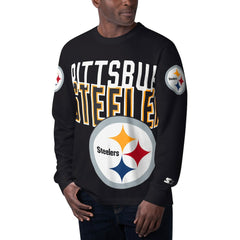 Pittsburgh Steelers Starter Clutch Hit Long Sleeve T-Shirt Black - NFL