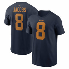 Josh Jacobs Green Bay Packers Player Name & Number T-Shirt Navy - Nike