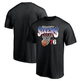 NBA - Philadelphia 76ers Balanced Floor T-Shirt - Black