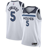 Nike - Anthony Edwards Minnesota Timberwolves Unisex Swingman Jersey - Association Edition - White