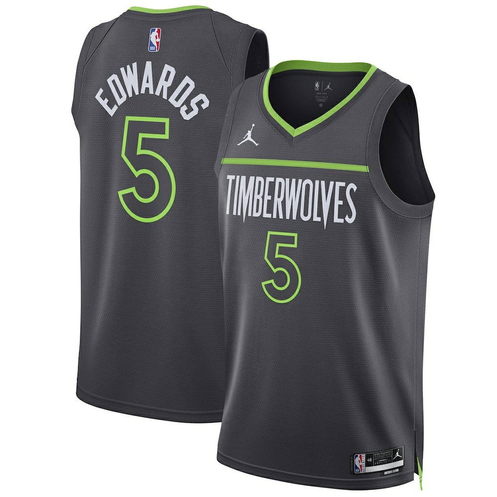 NBA - Anthony Edwards Minnesota Timberwolves Jordan Brand Unisex Swingman Jersey - Statement Edition - Charcoal