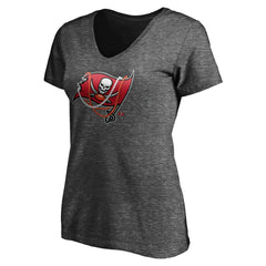 Tampa Bay Buccaneers Women's Hometown Collection Flag V-Neck T-Shirt Charcoal - NFL