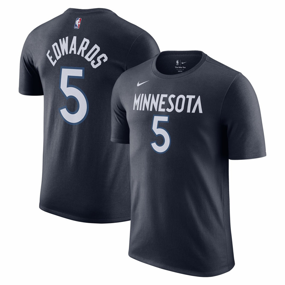 Nike - Anthony Edwards Minnesota Timberwolves Icon 2022/23 Name & Number T-Shirt - Navy