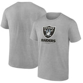 Las Vegas Raiders Team Lockup T-Shirt Heather Gray - NFL