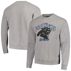 Carolina Panthers The Wild Collective Unisex Distressed Pullover Sweatshirt Gray - NFL