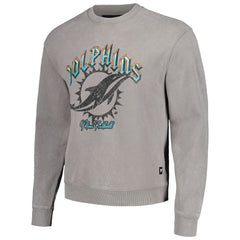 Miami Dolphins The Wild Collective Unisex Distressed Pullover Sweatshirt Gray - NFL