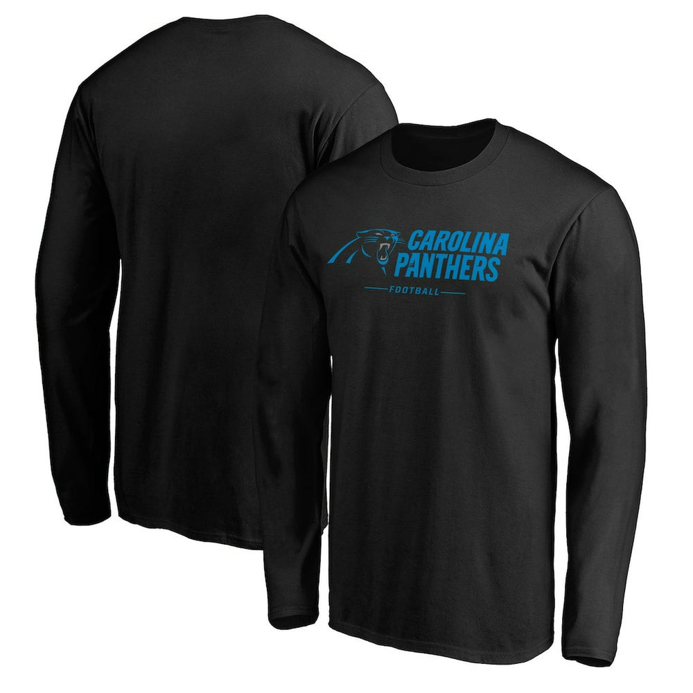 Carolina Panthers Team Lockup Long Sleeve T-Shirt Black - NFL