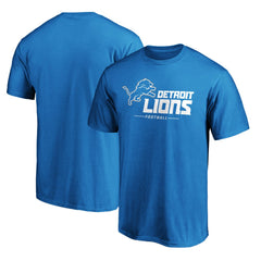 Detroit Lions Team Lockup T-Shirt Blue - NFL